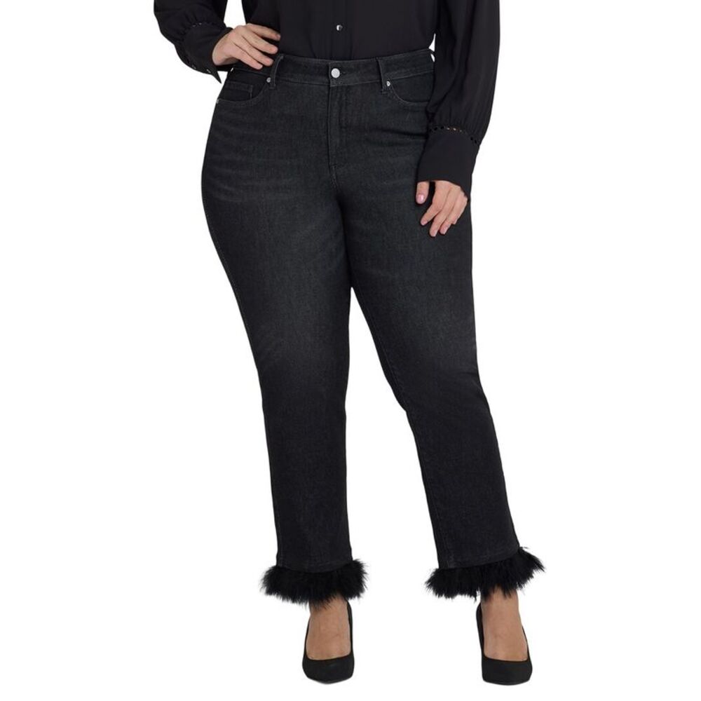 Nydj Womens  Plus Marilyn French Nightfall Straight Leg Jean